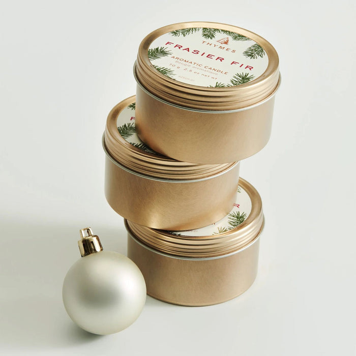 Frasier Fir Gold Candle Tin