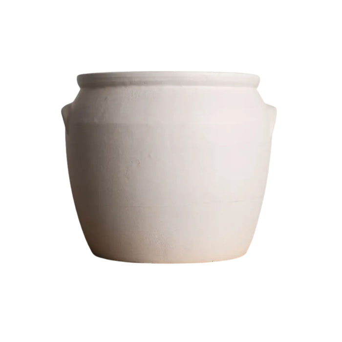 French Replica Crock Pot Vase | White