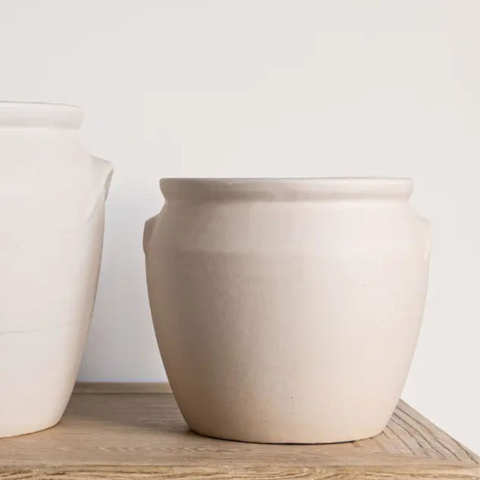 French Replica Crock Pot Vase | White