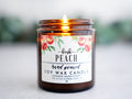 Fresh Peach Hand Poured Candle - Little Flower Soap Co