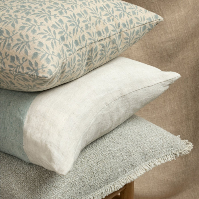 Fringed Boucle Pillow | Sage Grey