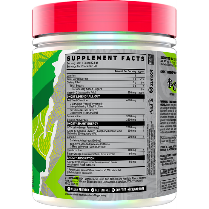 Ghost Legend All Out Pre-Workout Powder Ghost Legend All Out Pre-Workout Powder Form by My Store