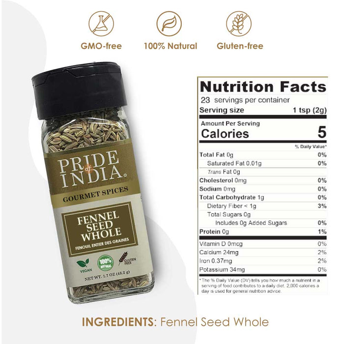 Gourmet Fennel Seed Whole - Pride Of India