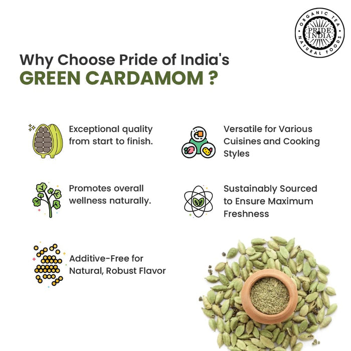 Gourmet Green Cardamom Whole - Pride Of India
