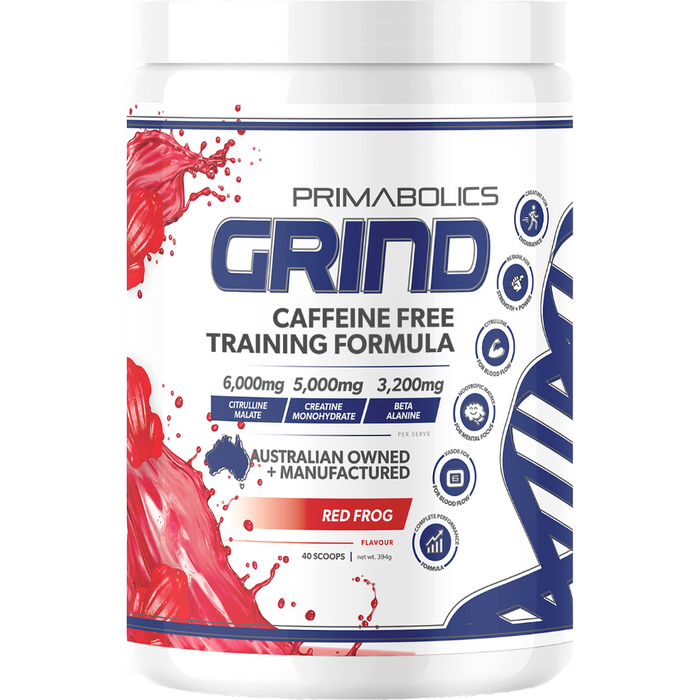 Grind non stimulant pre workout formula 30 serves by Primabolics