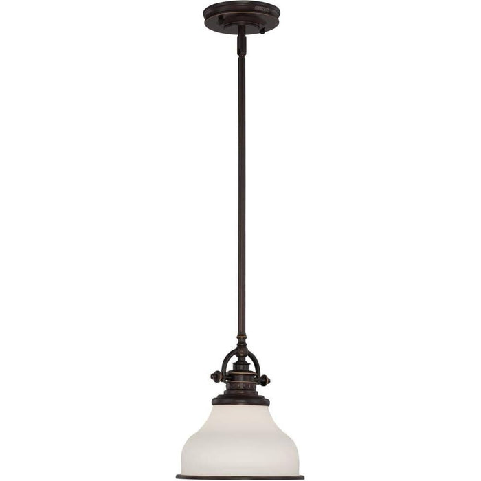 Palladian bronze pendant light, by Quoizel, for kitchen island or dining