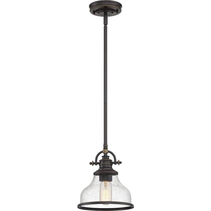Palladian bronze pendant light, by Quoizel, for kitchen island or dining