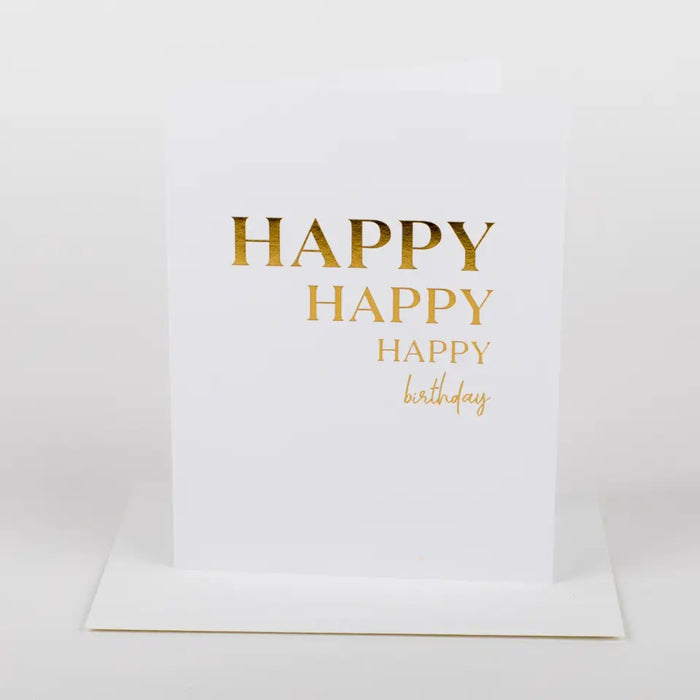 Happy Happy Happy Birthday Card