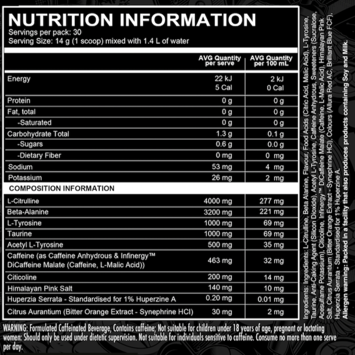 Headshot Pre workout By Ocd Nutrition