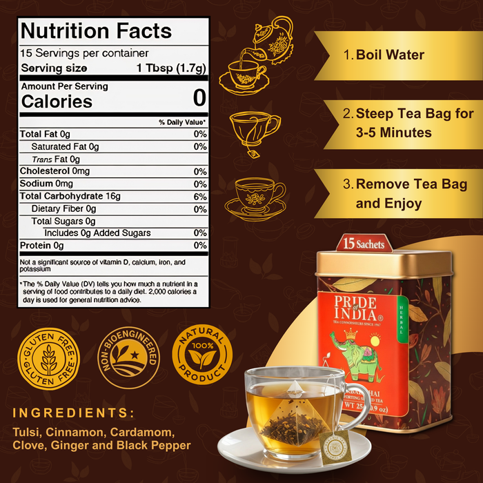 Herbal Chai - Comforting Spiced Tea Bags