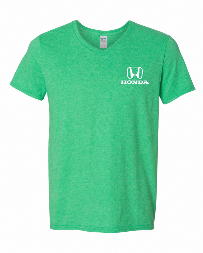 Honda Racing Logo Vneck Tee Irish Green