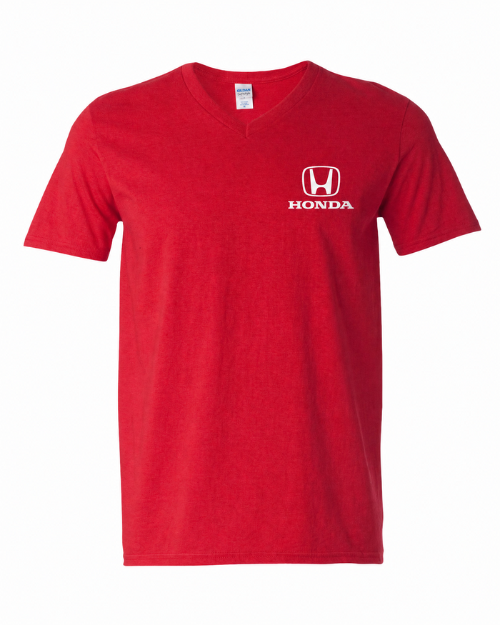 Honda Racing Logo Vneck Tee Red