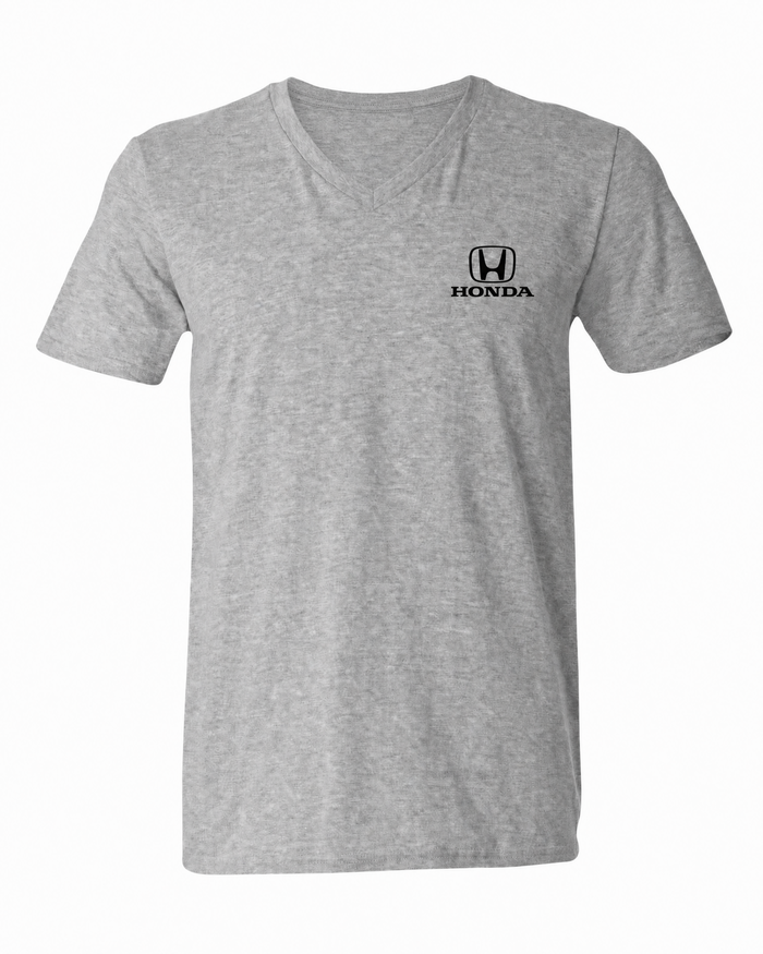 Honda Racing Logo Vneck Tee Sport Grey