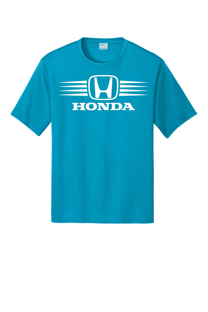 Honda Racing Stripes Performance Tee Neon Blue
