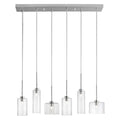 Polished chrome island pendant, by Dainolite, for kitchen island or dining