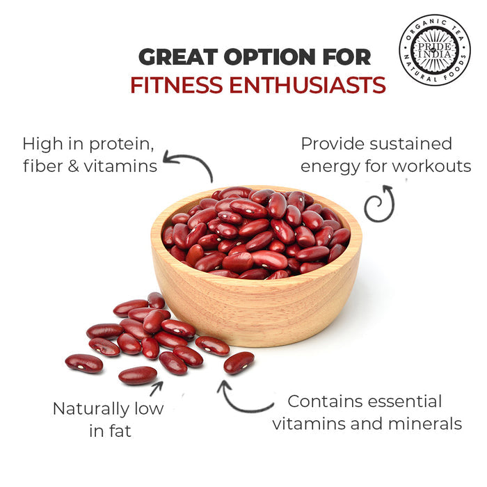 Indian Whole Dark Kidney Beans - Protein & Fiber Rich Rajma Jar - Pride Of India