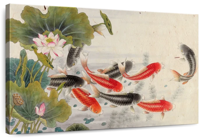 Japanese Koi Pond Wall Art