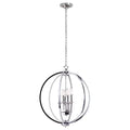 Polished chrome chandelier, by Dainolite