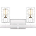 Polished chrome vanity light, by Quoizel, for bathroom