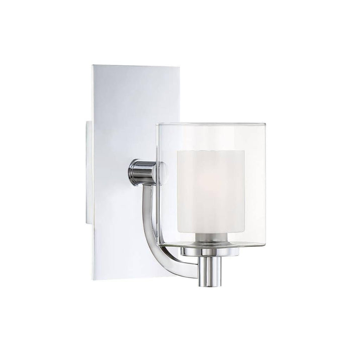 LED polished chrome wall sconce, by Quoizel, for hallway or living room