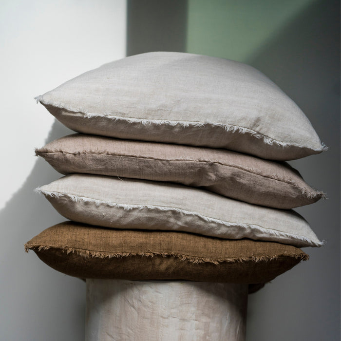 Layna Linen Pillow | Hazelnut