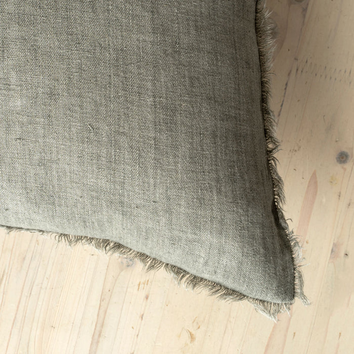 Layna Linen Pillow | Warm Grey