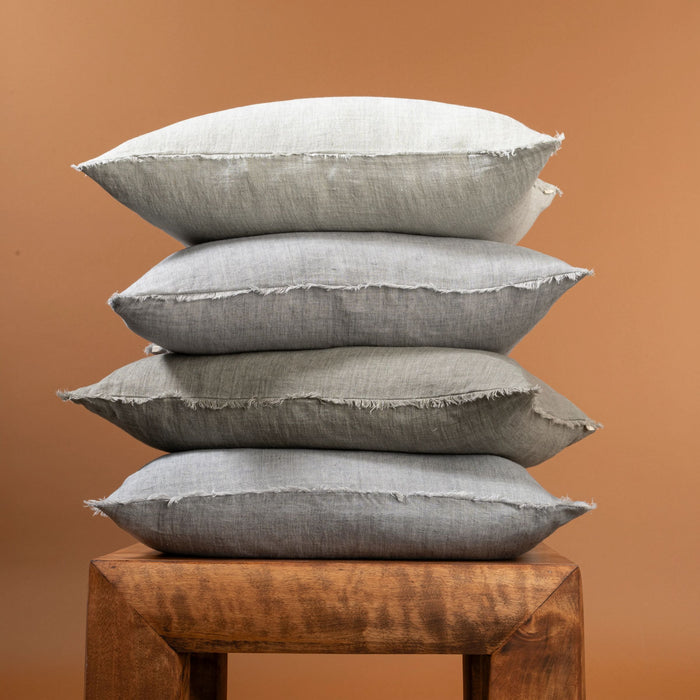 Layna Linen Pillow | Warm Grey