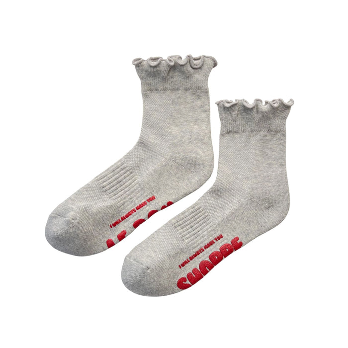 Le Bon Shoppe Ruffled Hugger Crew Socks