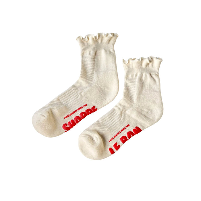 Le Bon Shoppe Ruffled Hugger Crew Socks