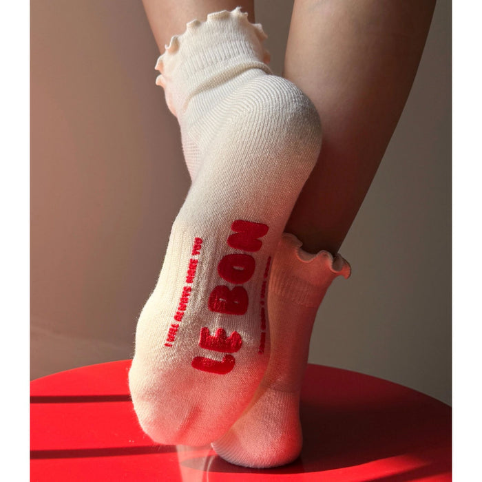 Le Bon Shoppe Ruffled Hugger Crew Socks