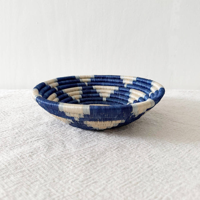 Lemera Small Decorative Bowl | Handwoven Storage Basket - Little Flower Soap Cobasketbathroom decorbluehome decor