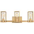 Weathered brass vanity light, by Quoizel, for bathroom