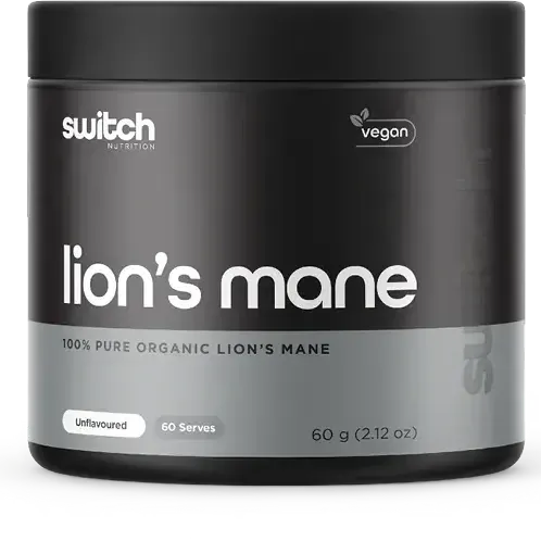 Switch Nutrition Lion's Mane Powder 100 Percent Mushroom Extract by Switch nutrition