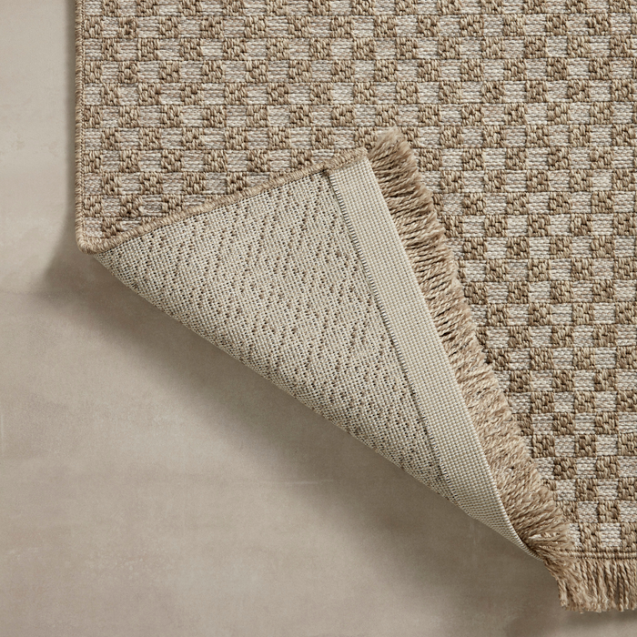 Loloi Dawn Indoor/Outdoor Rug | Natural Checkered