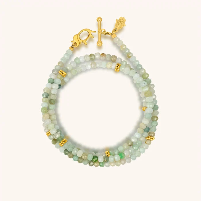Manifest Abundance Jade Elephant Wrap Bracelet