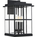 Matte black wall sconce, by Quoizel, for hallway or living room