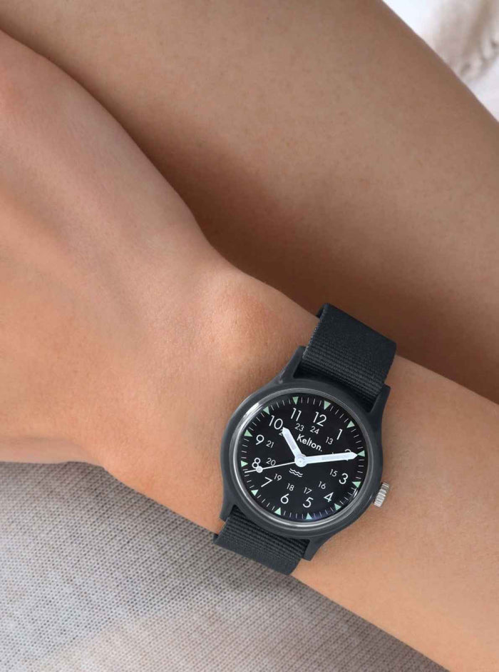 Montre à quartz Jungle Carbone