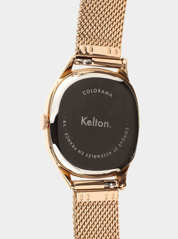 Montre Colorama Mesh Or Rose