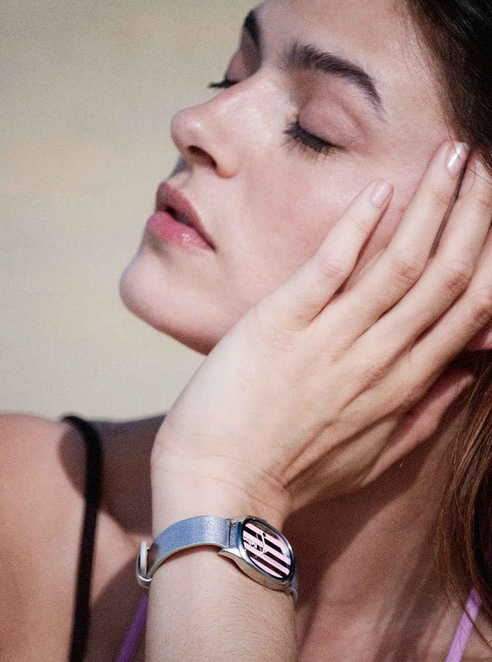 Montre Colorama Rayée Peau
