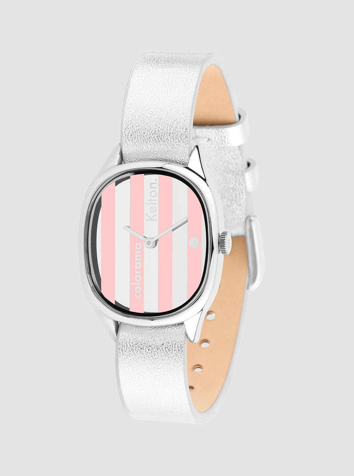 Montre Colorama Rayée Peau