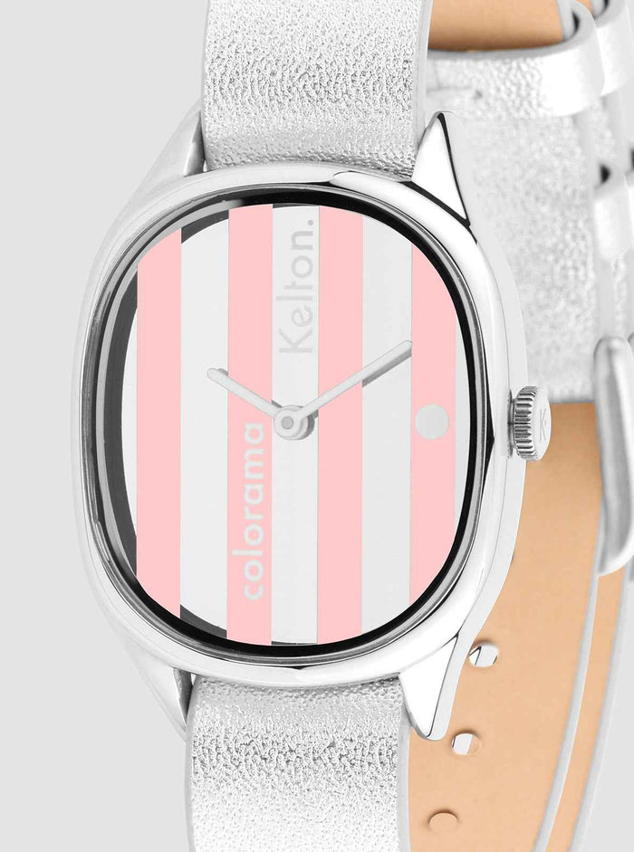 Montre Colorama Rayée Peau
