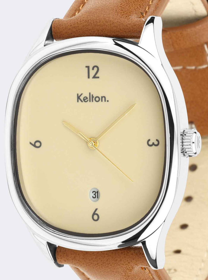 Montre Grande Colorama Crème Marron