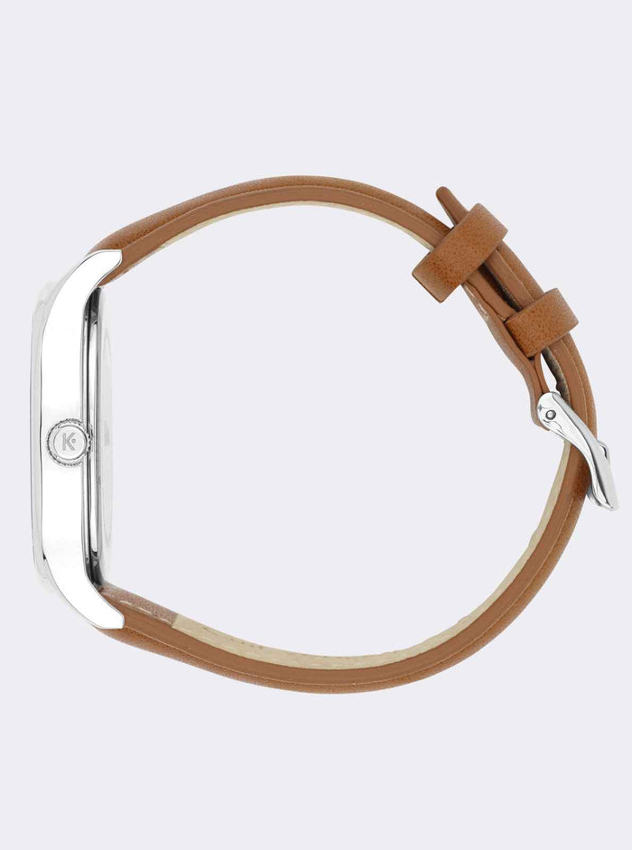 Montre Grande Colorama Crème Marron