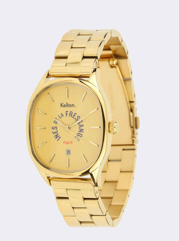 Montre Grande Colorama Gold Kelton x Ines de la Fressange Paris