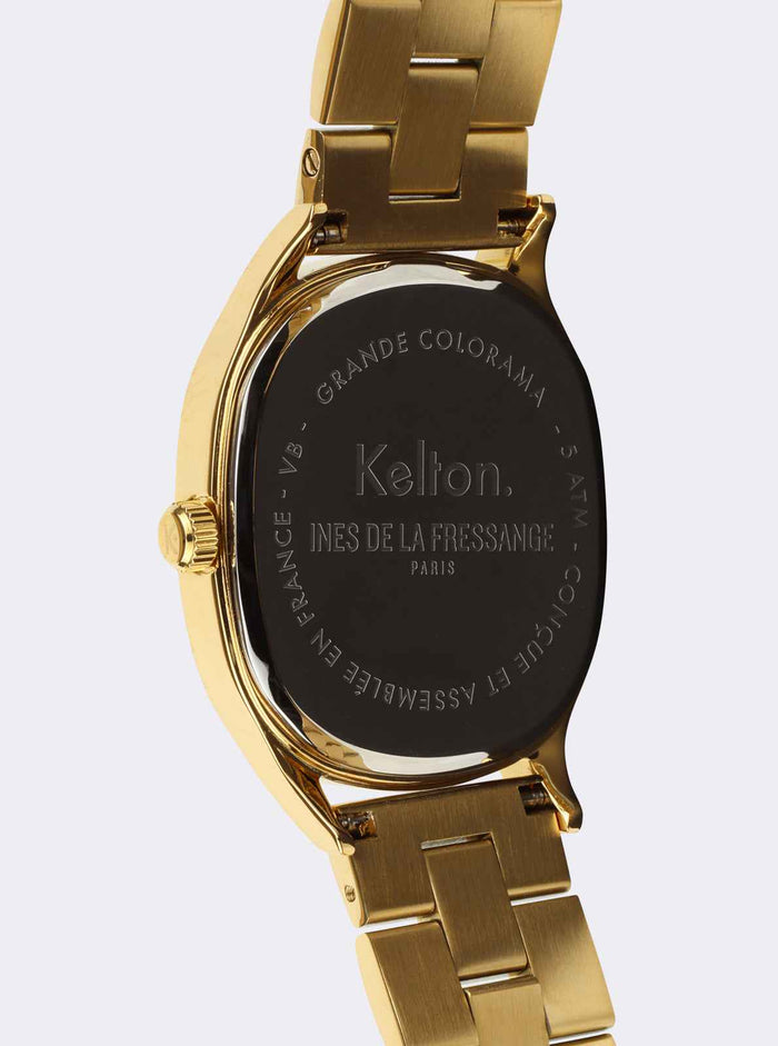 Montre Grande Colorama Gold Kelton x Ines de la Fressange Paris