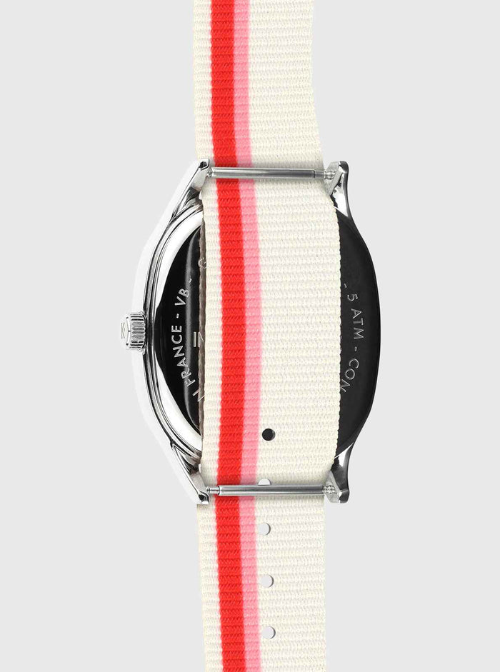Montre Grande Colorama Rose-Rouge Kelton x Ines de la Fressange Paris