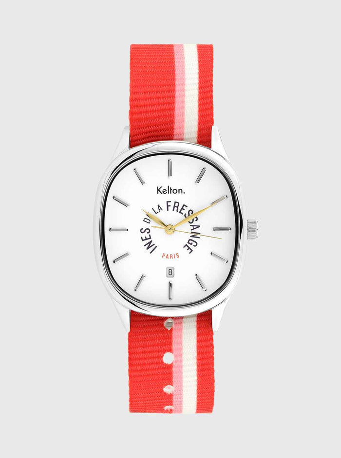 Montre Grande Colorama Rouge-Rose Kelton x Ines de la Fressange Paris