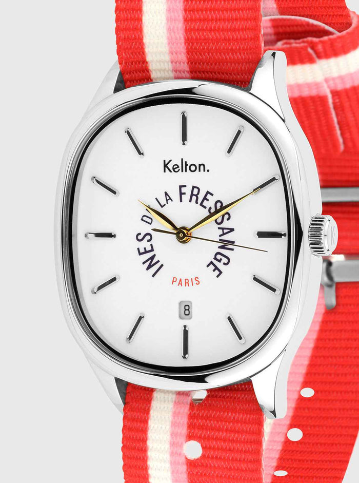 Montre Grande Colorama Rouge-Rose Kelton x Ines de la Fressange Paris