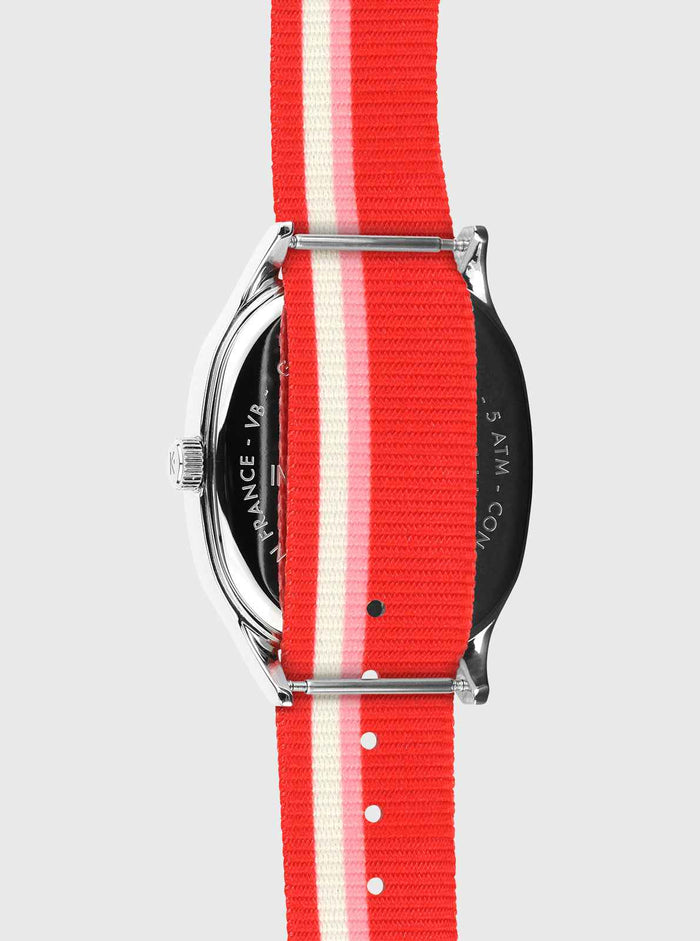 Montre Grande Colorama Rouge-Rose Kelton x Ines de la Fressange Paris