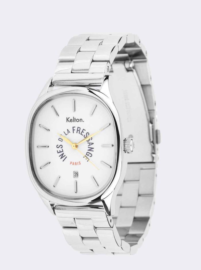 Montre Grande Colorama Silver Kelton x Ines de la Fressange Paris